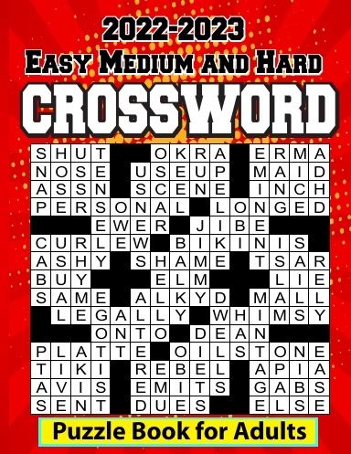 2022 2023 Easy Medium And Hard Crossword Puzzle Book For Adults 