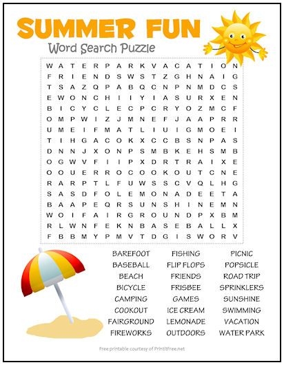 27 Summer Word Puzzles Printable Inspirations This Is Edit