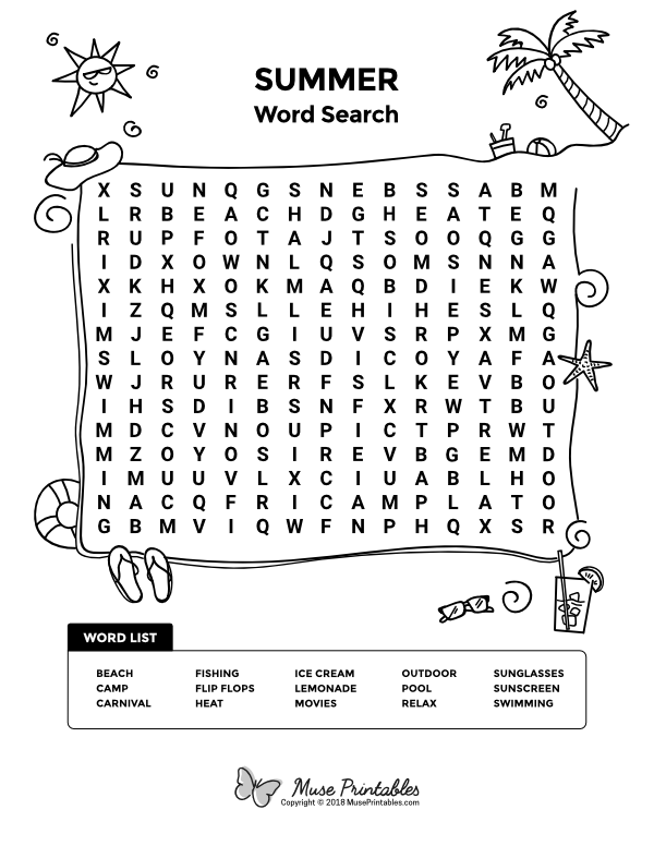 27 Summer Word Puzzles Printable Inspirations This Is Edit