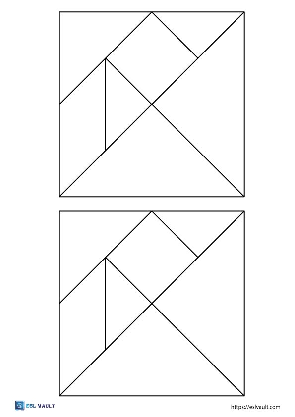 32 Free Printable Tangram Puzzles PDF ESL Vault