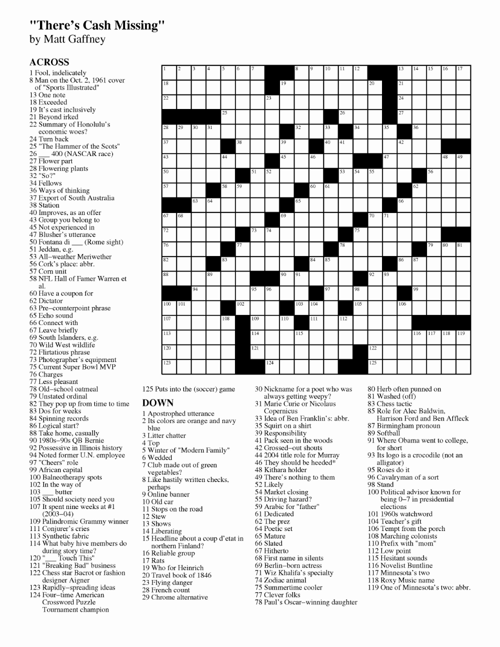 7 Free Daily Crossword Puzzles Printable James Crossword Puzzles