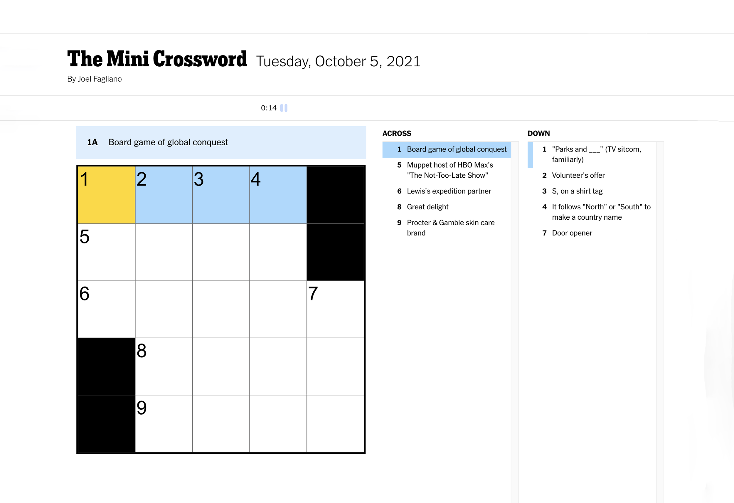 Answers To Nytimes Mini Crossword Nyt Mini Crossword Puzzle Answers To Nytimes Mini Crossword Nyt Mini Crossword Puzzle