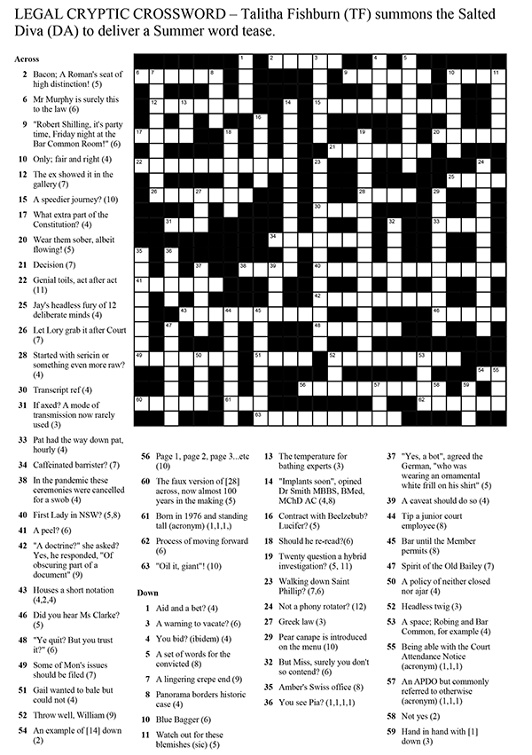 Barnews Cryptic Crossword