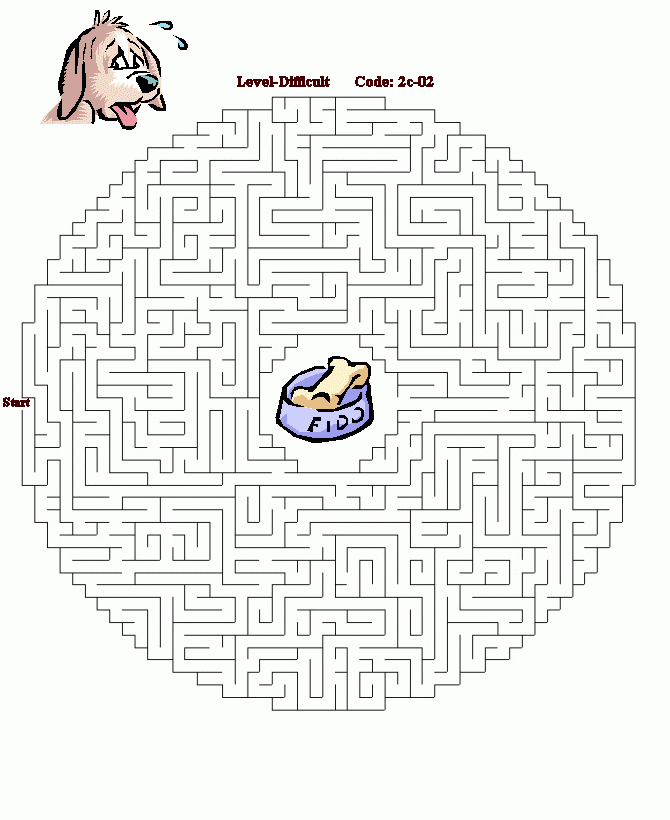 Bluebonkers Free Printable Maze Puzzle Sheet Difficult 2c 02