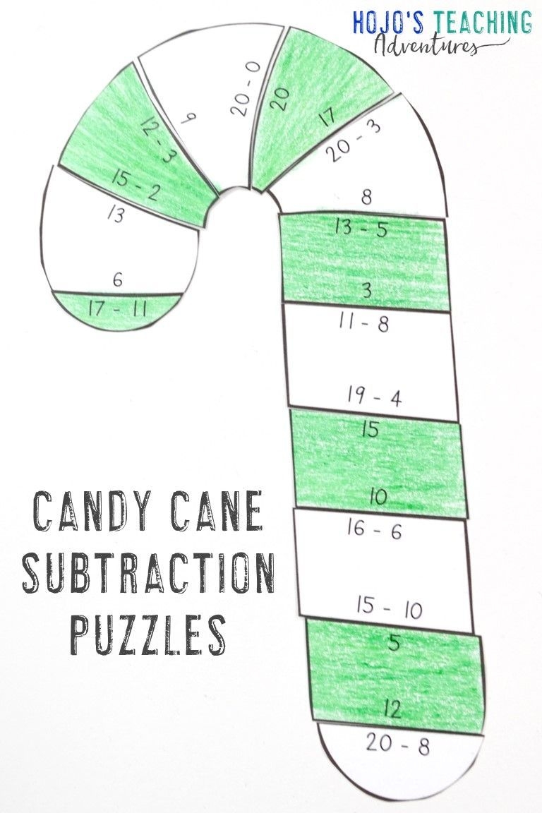 Candy Cane Puzzle Printable Printable New Year Banners