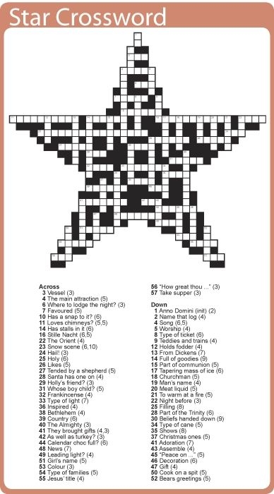 Christmas Crossword Puzzles For Adults