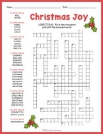 Christmas Decorations Crossword