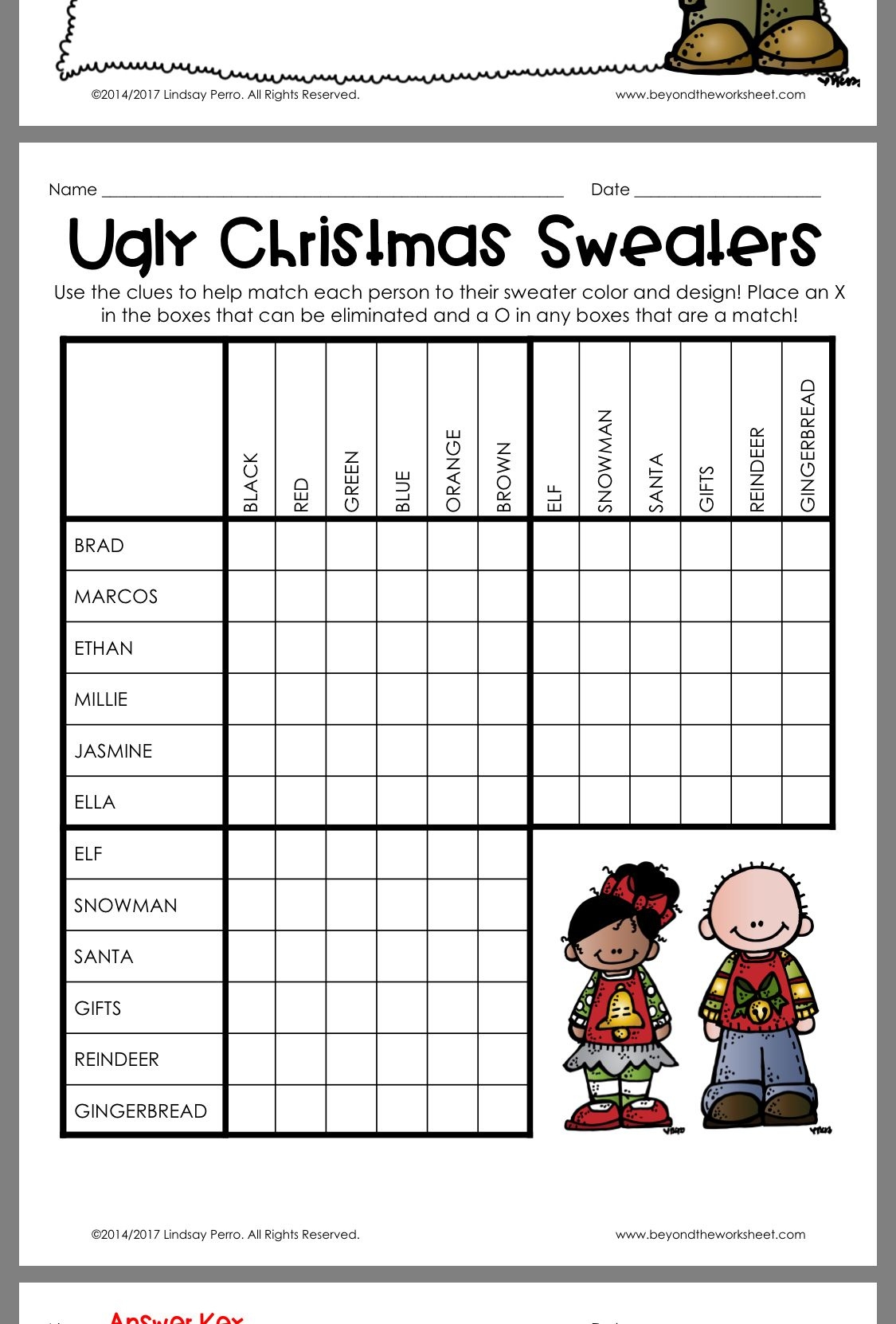 Christmas Logic Puzzles Free Printable Printable Logic Puzzles