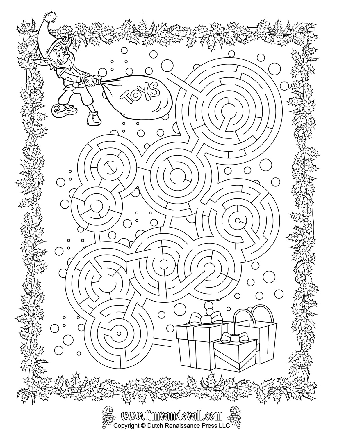 Christmas Maze Printable Tim 39 s Printables