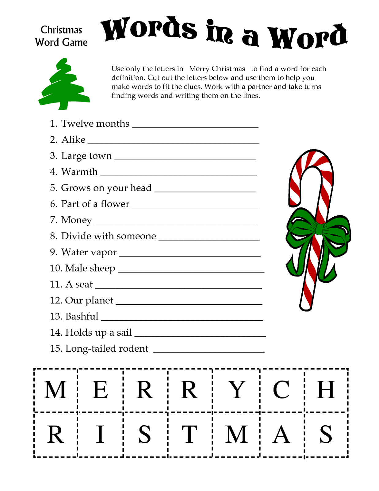 Christmas Puzzle Games Printable FREE Printable A Z