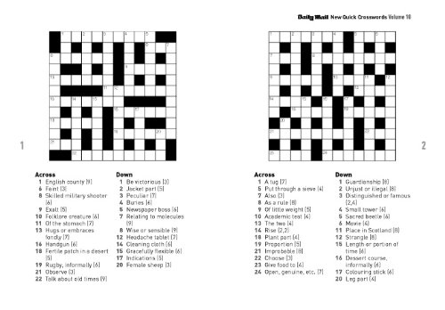 Crossword Puzzle Answers For Today Daily Mail Crossword Quiz Mary 