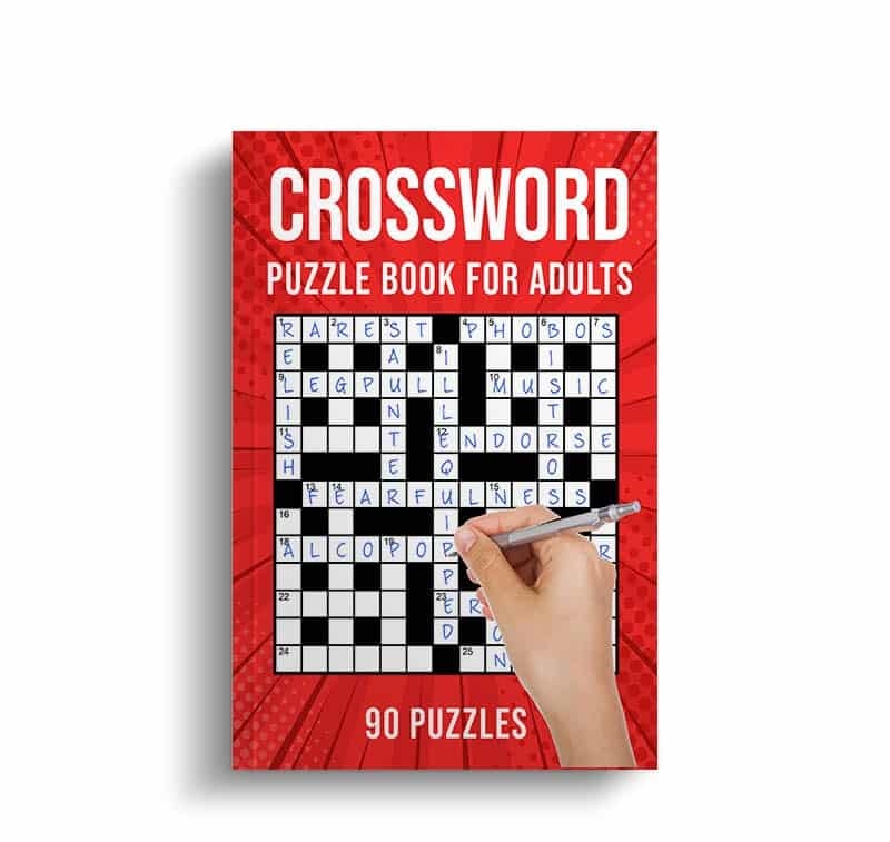 Crossword Puzzle Book For Adults UK Version Puzzle King Publishing