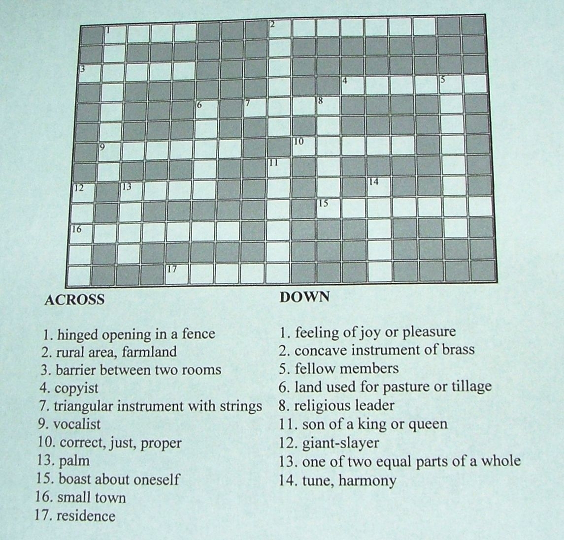 Crossword Puzzle Creator Free Printable