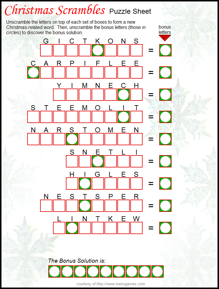 Crossword Puzzles Christmas Printable Printable New Year Banners