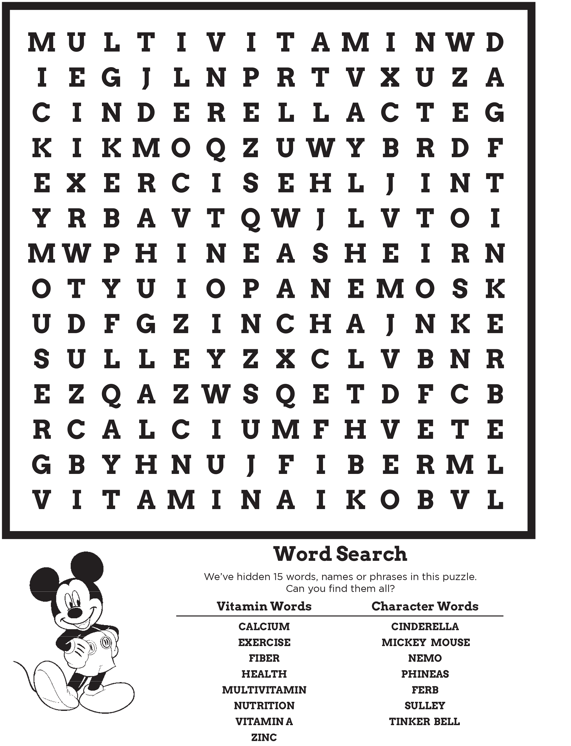 Disney Word Search Puzzles Printable Word Search Maker