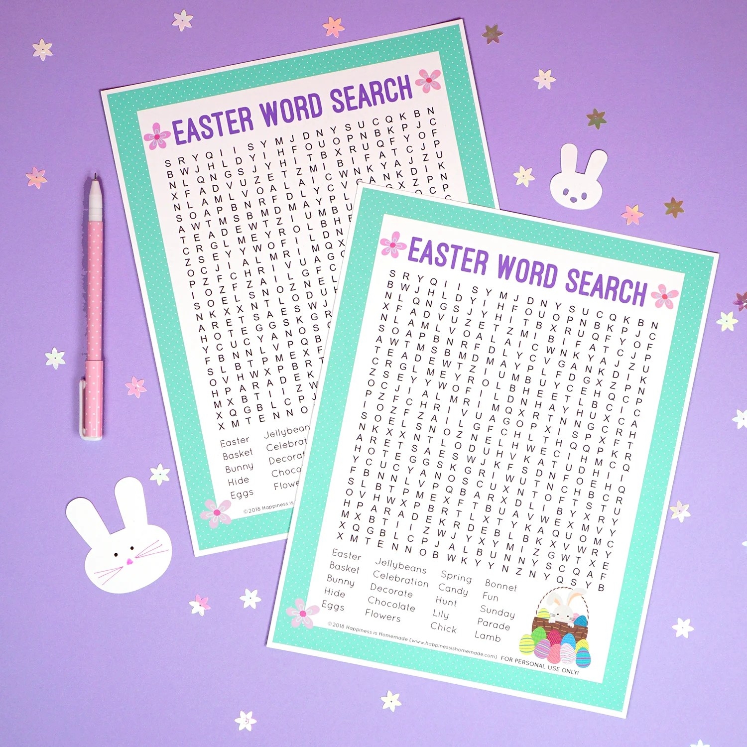 Easter Word Search Printable Happiness Is Homemade