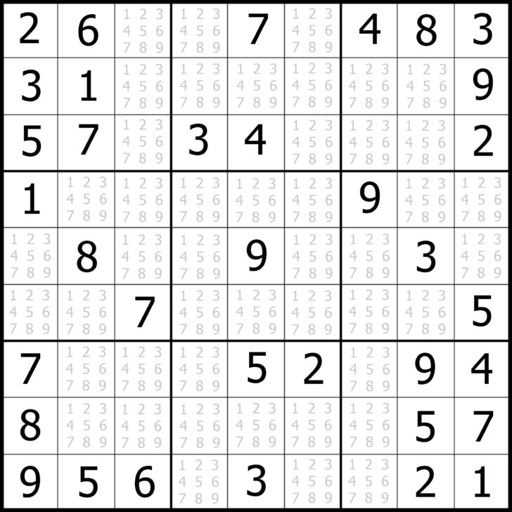 Easy 9x9 Sudoku Puzzles With Answers Sudoku Puzzles Printable