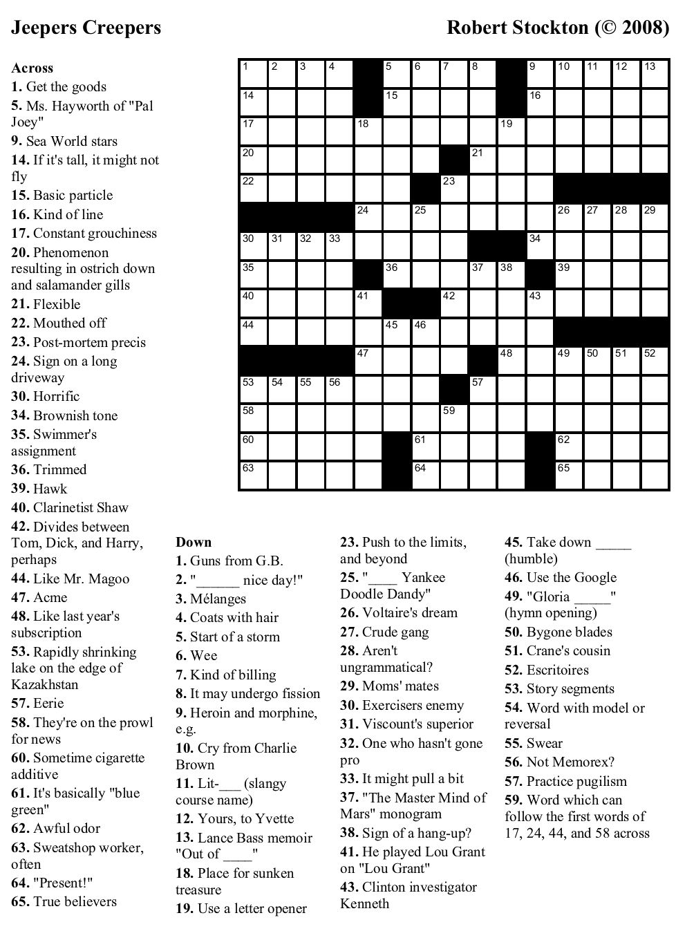 Easy Daily Crossword Puzzles Printable Printable Crossword Puzzles Online