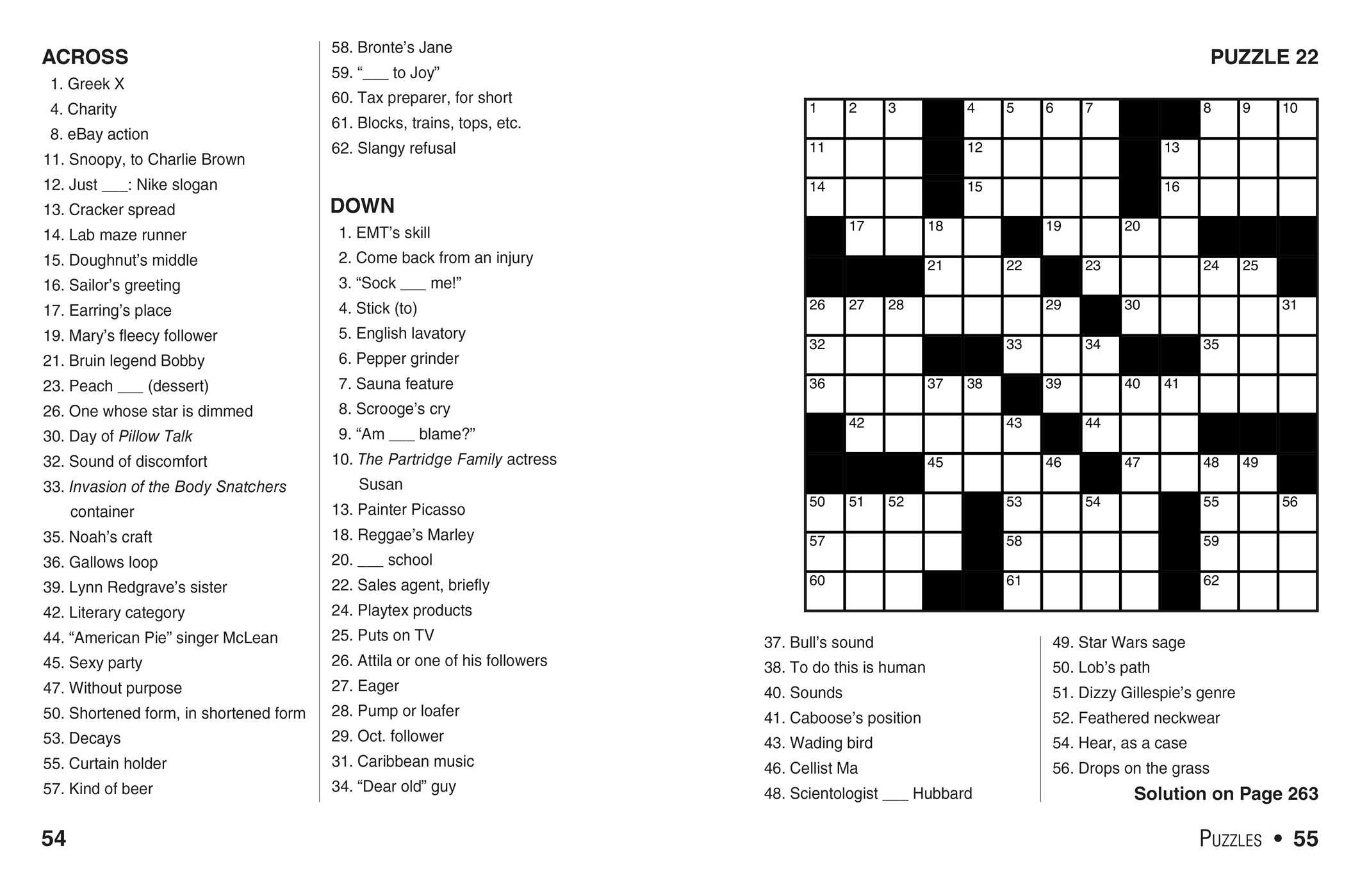 Easy Printable Crossword Puzzle