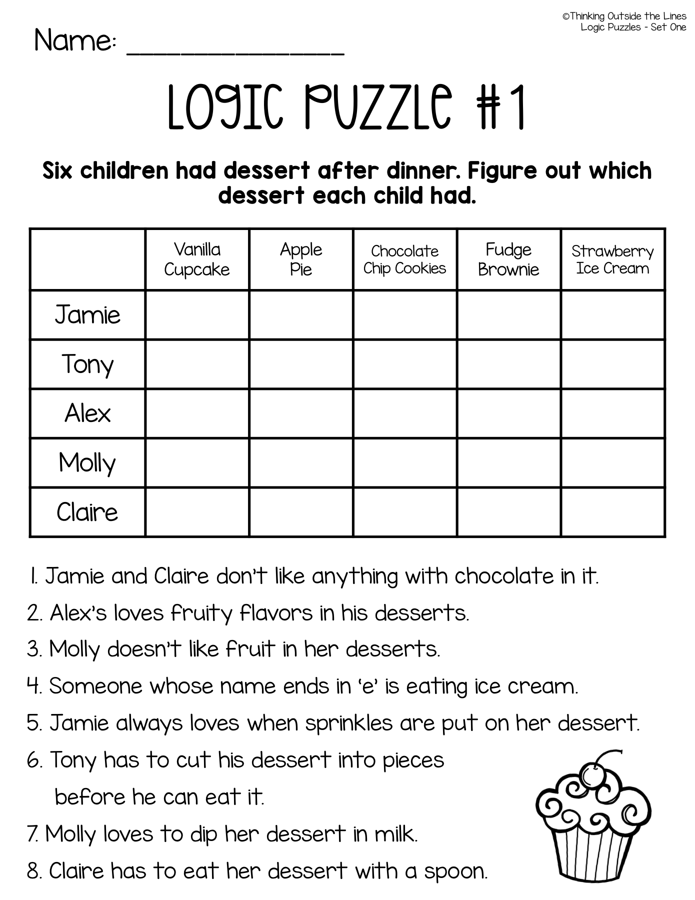Easy Printable Logic Puzzles Printable Logic Puzzles