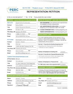 Fillable Online Perc Wa PO Box 40919 Olympia WA 98504 Fax Email Print 