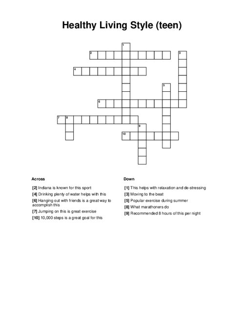 Free Printable Crossword Puzzles For Teens Download Free Printable 