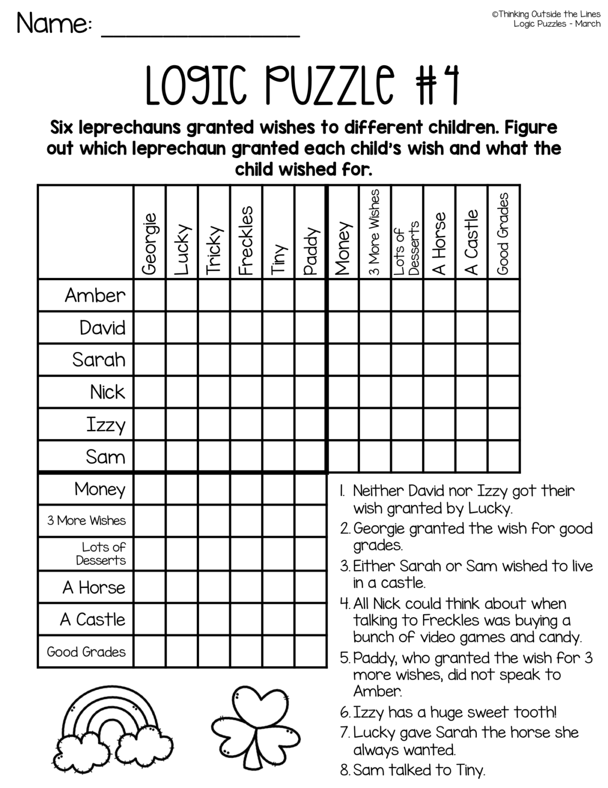 Free Printable Logic Puzzle Worksheets Ronald Worksheets Free Printable Logic Puzzle Worksheets Ronald Worksheets