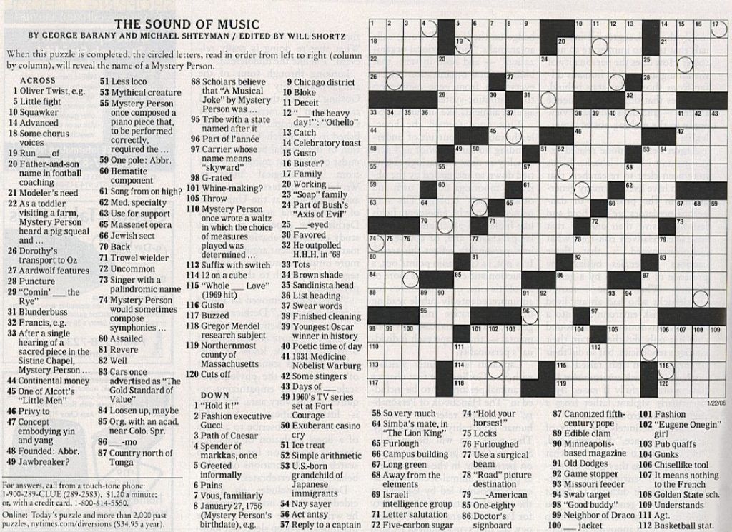 Free Printable Sunday Crossword Puzzles Il Bully Christmas Easy 