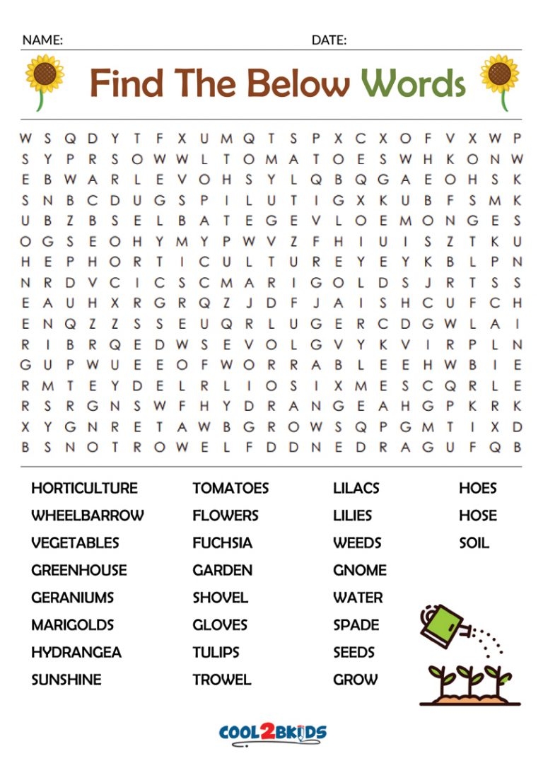 Fun Word Search Puzzles For Adults Printable Word Search Maker