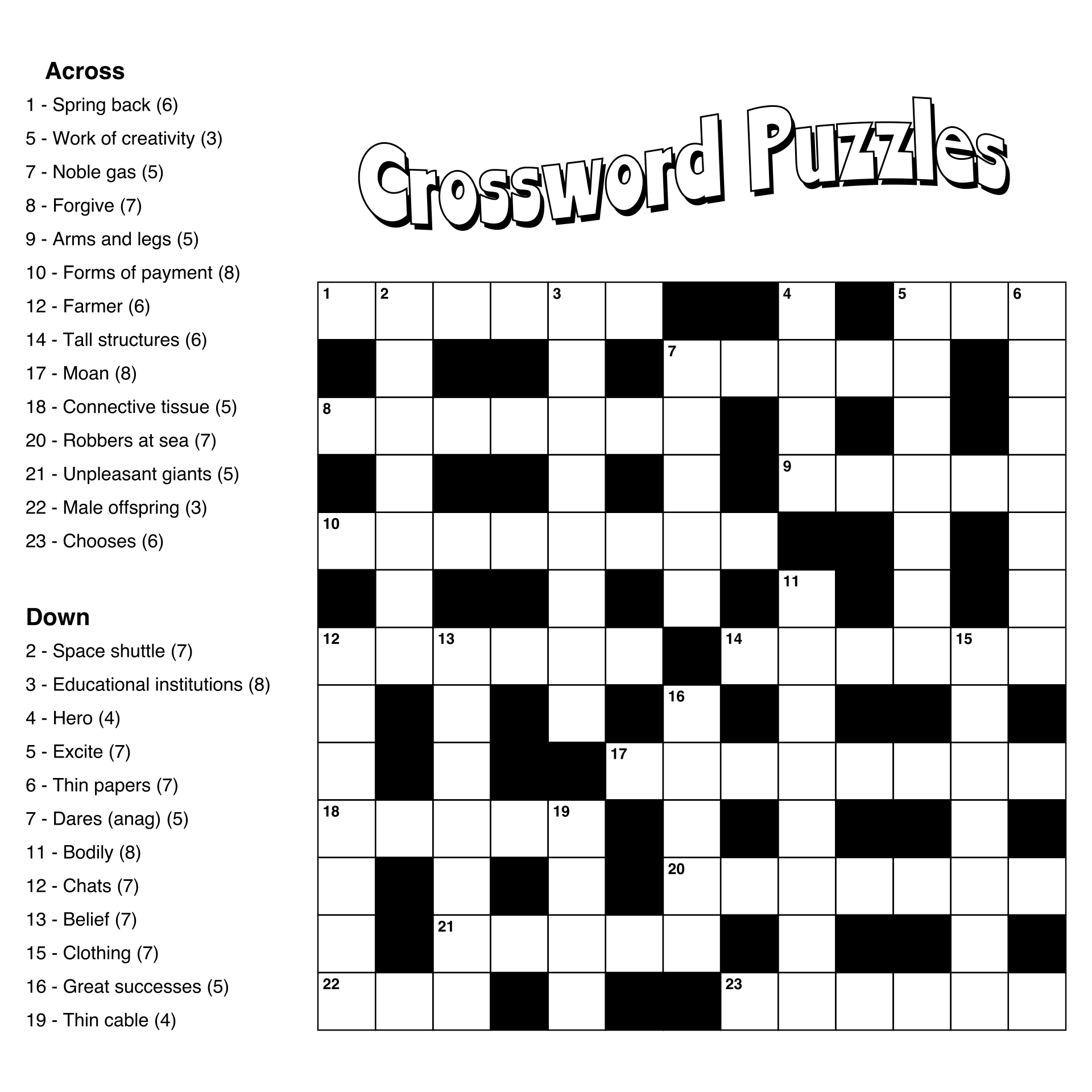 Glassmakers Oven Crossword Puzzle Clue At Jennifer Ruff Blog