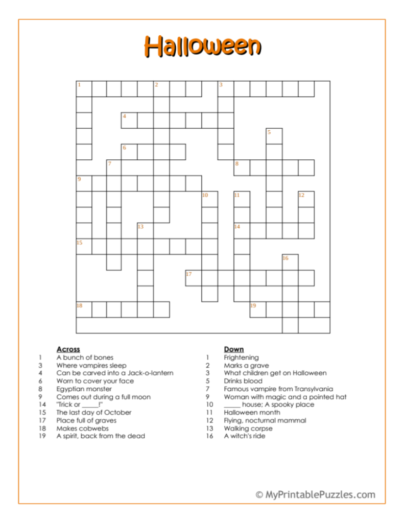 Halloween My Printable Puzzles