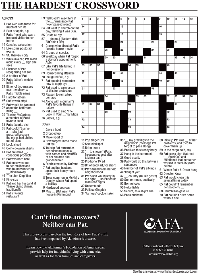 Hardest Crossword Puzzle Printable Template insidethehood
