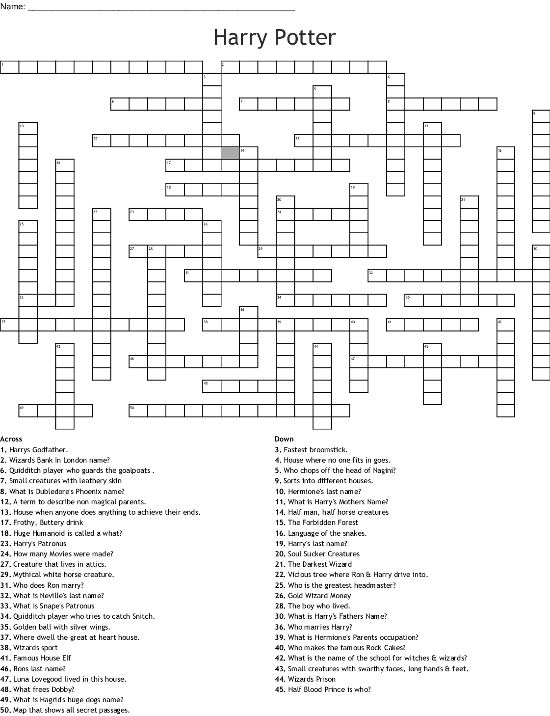 Harry Potter Crossword Puzzles Printable Emma Crossword Puzzles Harry Potter Crossword Puzzles Printable Emma Crossword Puzzles
