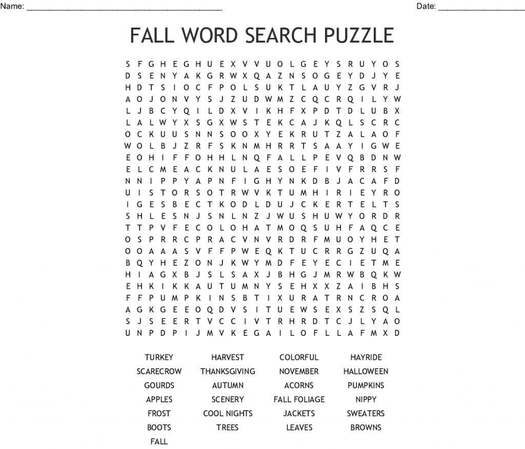 Harvest Crossword Wordmint Word Search Printable
