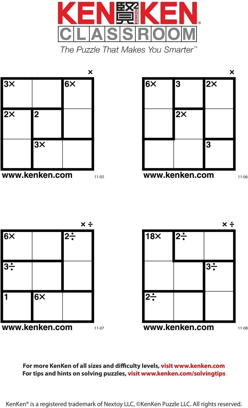 Kenken Puzzles Printable 5X5 Printable Crossword Puzzles