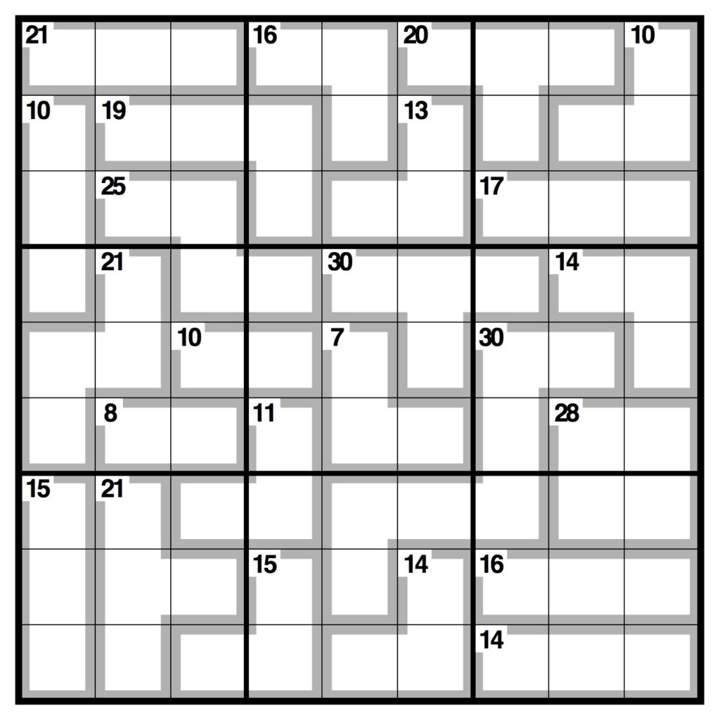 Killer Sudoku Free Printable Sudoku Puzzles Printable