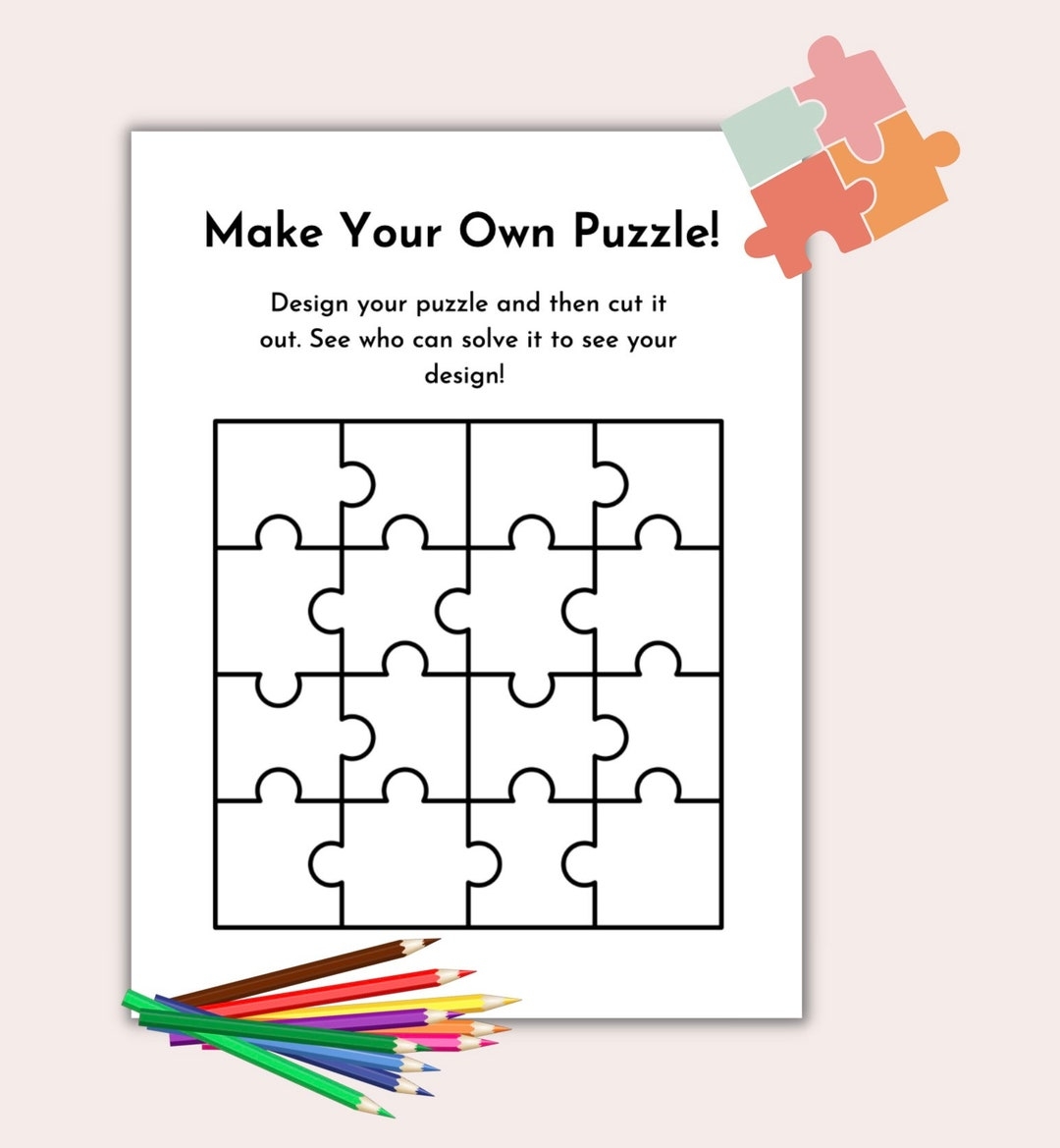 Make Your Own Puzzle Printable DIY Puzzle For Kids Create A Puzzle 