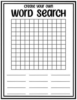Make Your Own Word Search Printable Evilver