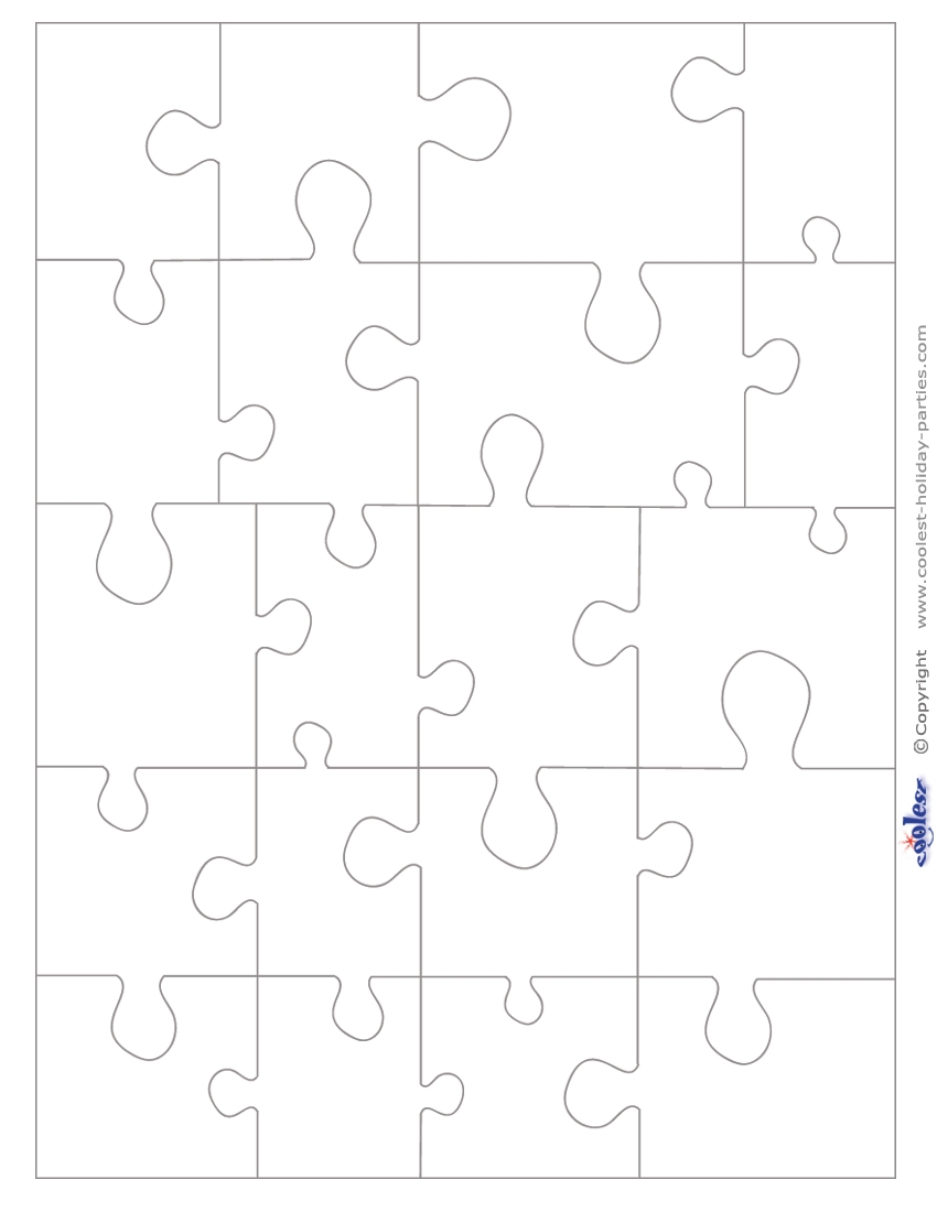 Medium Blank Printable Puzzle Pieces