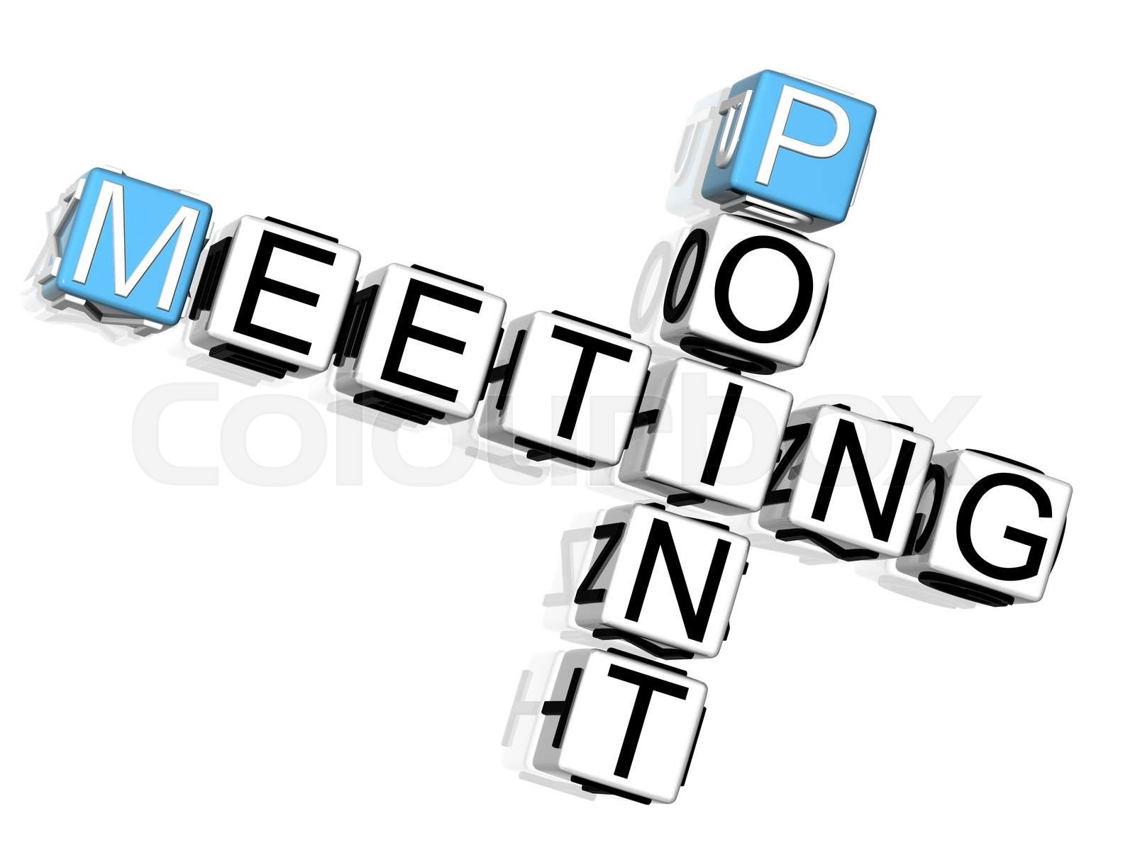 Meeting Point Crossword Stock Image Colourbox