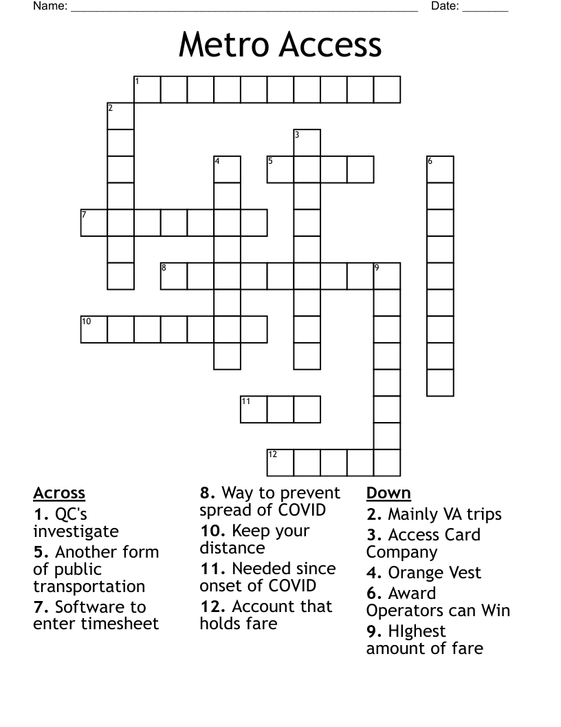 Metro Daily Crossword Tabitomo