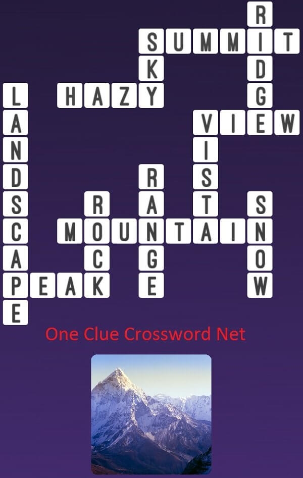 Mountain One Clue Crossword Mountain One Clue Crossword