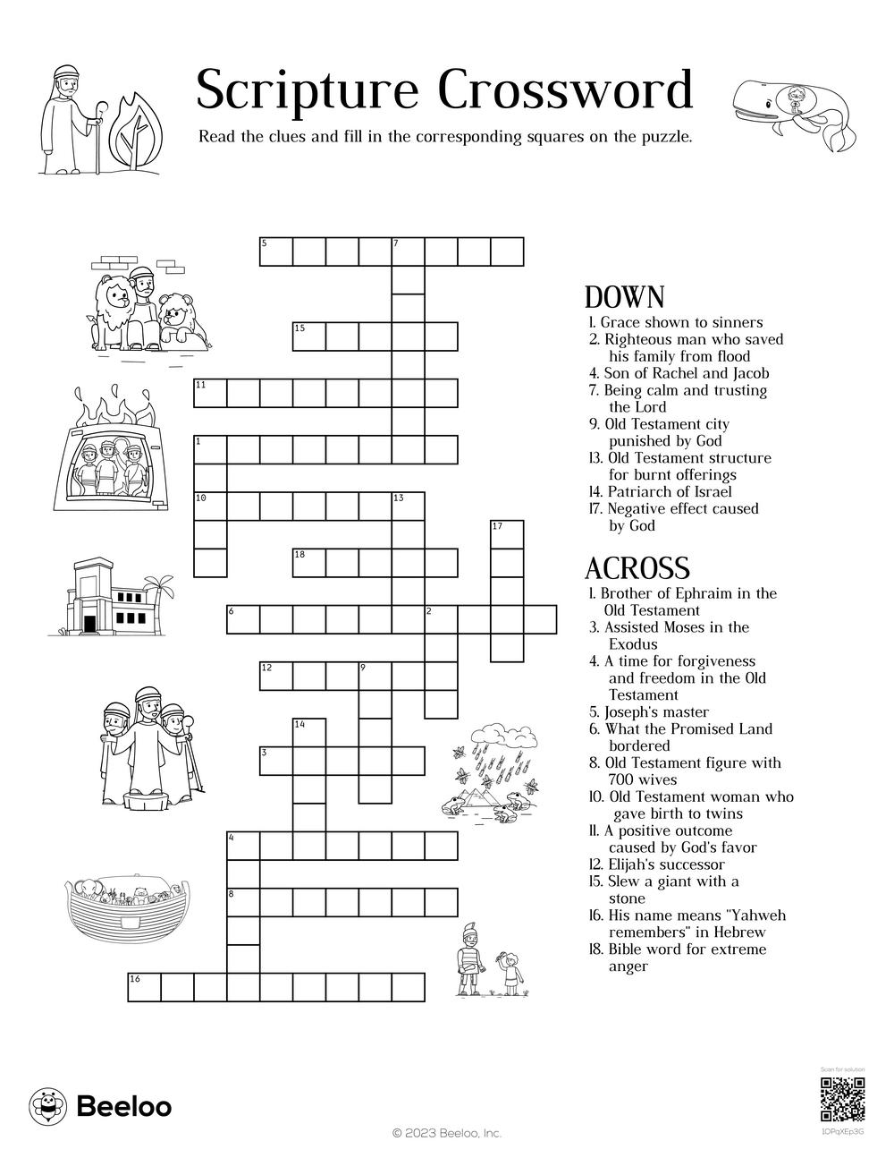 Old Testament themed Crossword Puzzles Beeloo Printable Crafts And Old Testament themed Crossword Puzzles Beeloo Printable Crafts And