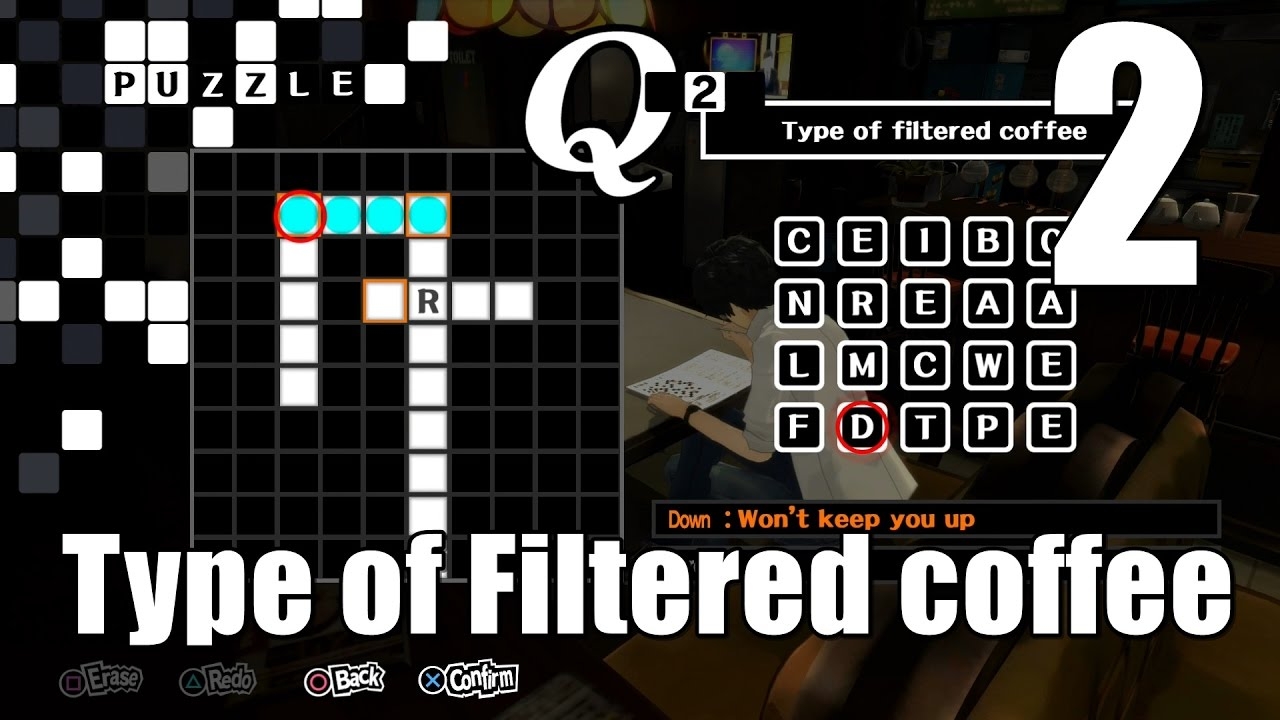 Persona 5 Crossword Puzzles Q2 Type Of Filtered Coffee YouTube Persona 5 Crossword Puzzles Q2 Type Of Filtered Coffee YouTube