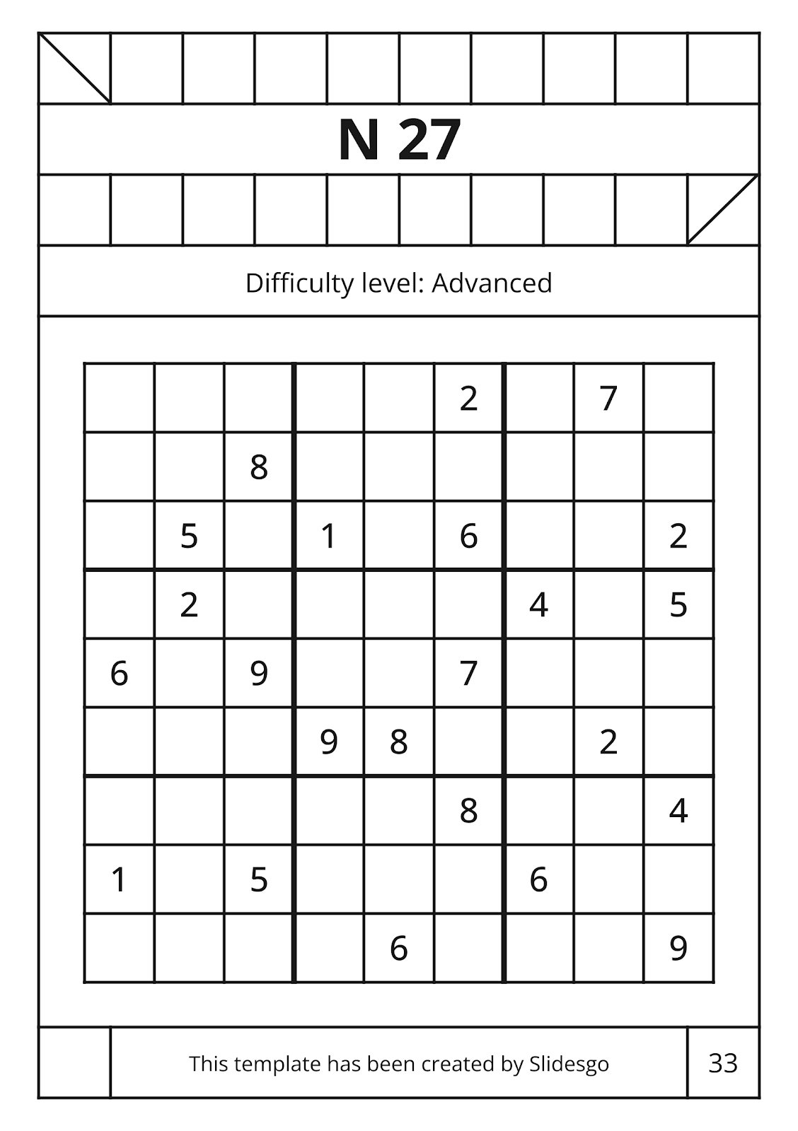 Printable Advanced Number Place Puzzles Sheets