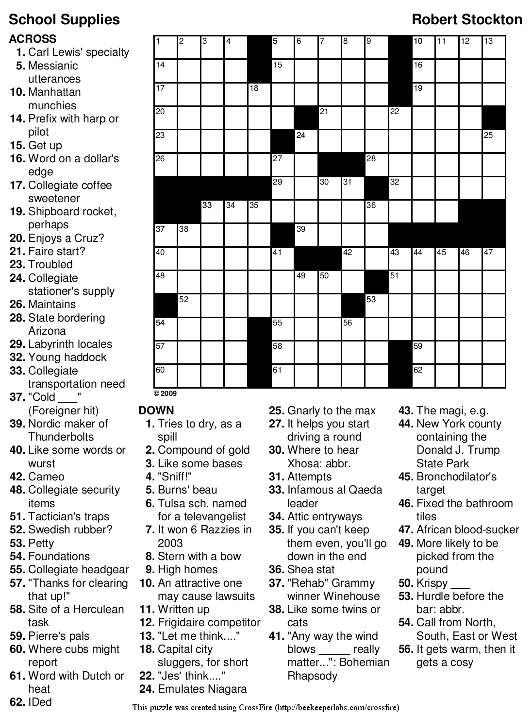 Printable Crossword Puzzles Medium Hard Printable Crossword Puzzles