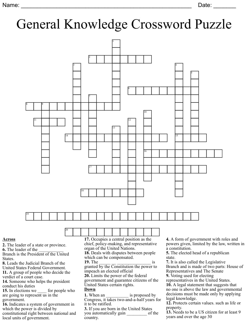 Printable Crosswords With Answer Key Printable JD Printable Crosswords With Answer Key Printable JD
