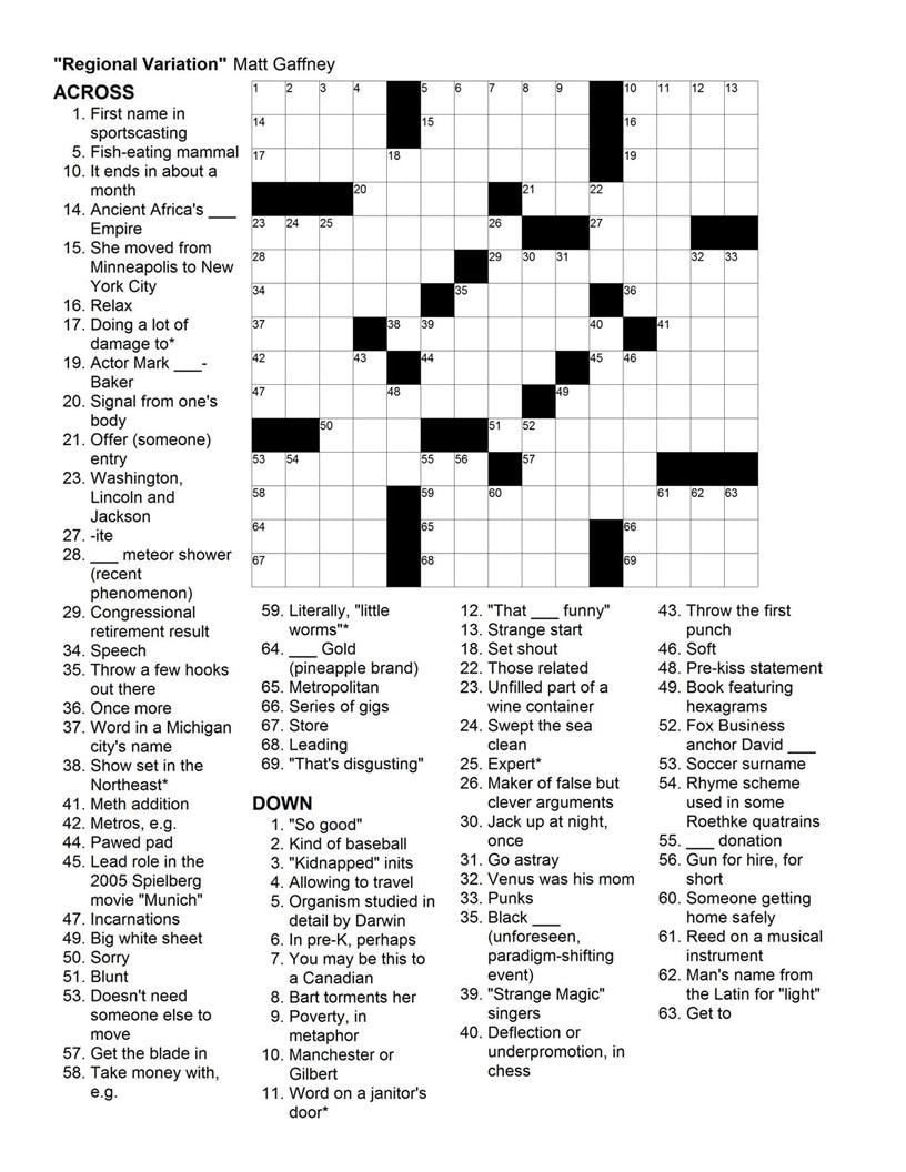 Printable Daily Commuter Crossword Puzzle Printable JD Printable Daily Commuter Crossword Puzzle Printable JD