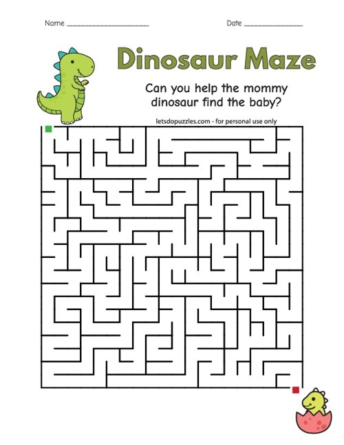 Printable Dinosaur Mazes For Kids Supplying Cheap Nationaldefensepac