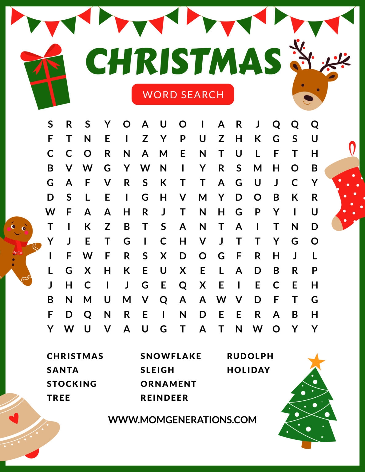 Printable Holiday Word Search Puzzles